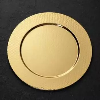 Поднос «Валерия», d=30 см, металл, золотистый