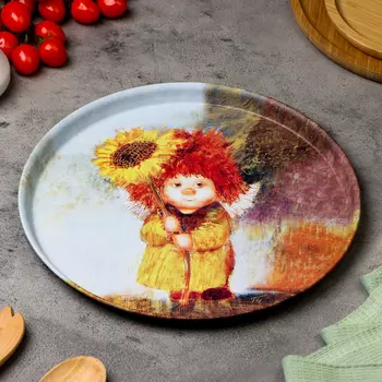 Поднос «Вася с подсолнухом», 3320.32 см, металл