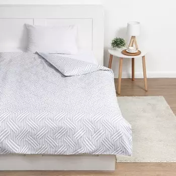 Пододеяльник 1,5 сп Экономь и Я "Бесконечность" цвет серый, 147х210±3, 100%хлопок, бязь,120 гр/м