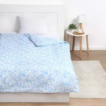 Пододеяльник 1,5 сп Экономь и Я "Вьюнок" цвет голубой, 147х210±3 100% хлопок, бязь, 120 гр/м2