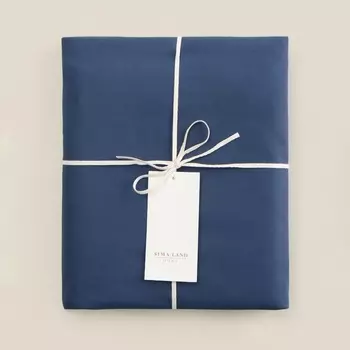 Пододеяльник 300ТС SL Home Percale 200220 см, синий, 100% хлопок