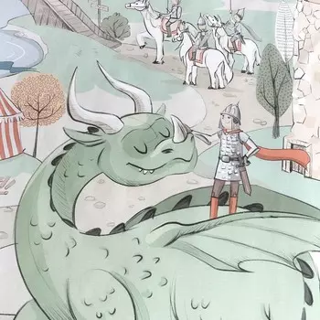 Пододеяльник Этель Dragon kingdom 143*215 см, 100% хлопок, бязь