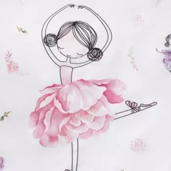 Пододеяльник Этель Flower dancer, 145х215 см, 100% хлопок