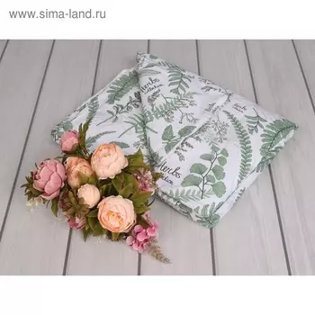 Пододеяльник на молнии Exclusive soft collection, размер 112 × 147 см, принт папоротники
