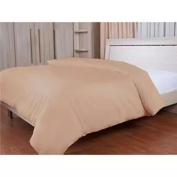 Пододеяльник на молнии, размер 175х210 см, цвет светло-коричневый