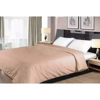 Пододеяльник на молнии, размер 200х220 см, цвет светло-коричневый