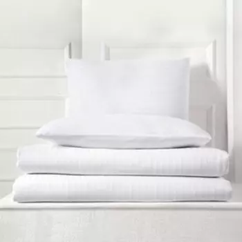 Пододеяльник полосатый, размер 200x220 см, цвет белый