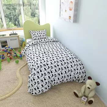 Пододеяльник, размер 145 210 см, принт кошки