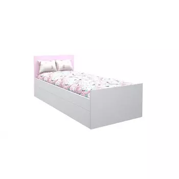 Подростковая кровать «Феникс», 80х190 см, со светло-розовым изголовьем