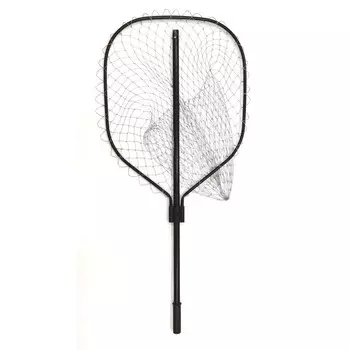 Подсачник «Квадрат», теннисная струна, d=55 см, 195 см, цвет чёрный глянец