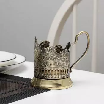 Подстаканник «Глухарь», латунный