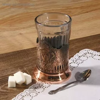 Подстаканник «Глухарь», медный