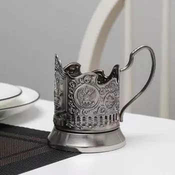 Подстаканник «Крым», никелированный, с чернением