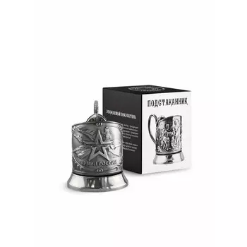 Подстаканник никелированный с чернением «Армия»