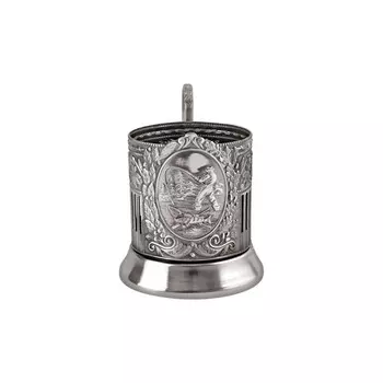 Подстаканник никелированный с чернением «Рыбак»