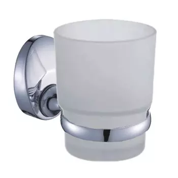 Подстаканник одинарный Solinne, цвет хром, стекло-сатин