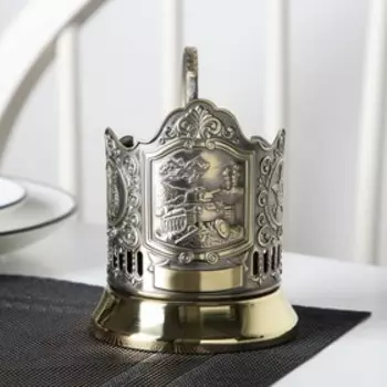 Подстаканник танк «Т-34», латунный С9408/79