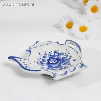 Подставка «Чайник», под чайный пакетик, 12×8×2 см, гжель