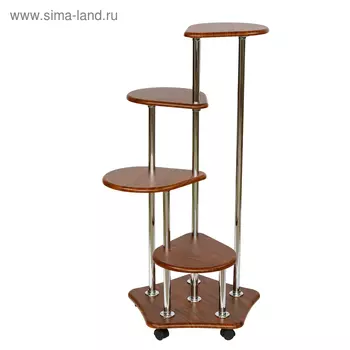 Подставка «Четвёрочка», 650 × 650 × 1100 мм, цвет орех