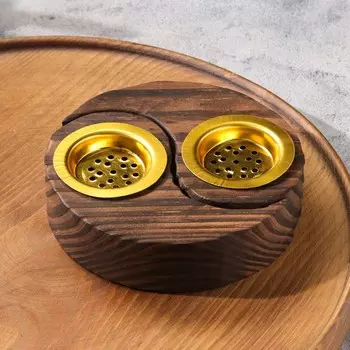 Подставка для благовоний порошковых и конусов TAKE IT EASY «Инь-Ян», дерево, 3.513.5 см