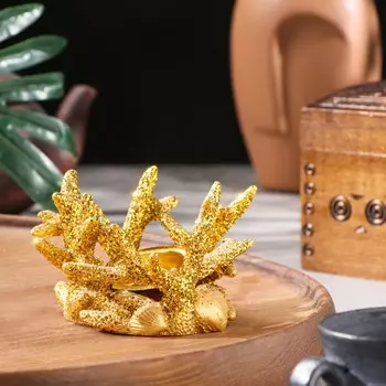 Подставка для благовоний порошковых и конусов TAKE IT EASY «Коралл», золотистый, 6.310 см