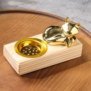 Подставка для благовоний порошковых и конусов TAKE IT EASY «Кошечка», дерево, 813.56.5 см