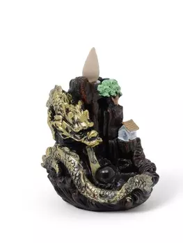 Подставка для благовоний TAKE IT EASY «Дракон в горах», набор благовоний конусы, стелющийся дым, 1012.5 см