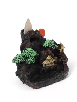 Подставка для благовоний TAKE IT EASY «Храм в горах», набор благовоний конусы, стелющийся дым, 9.512.5 см