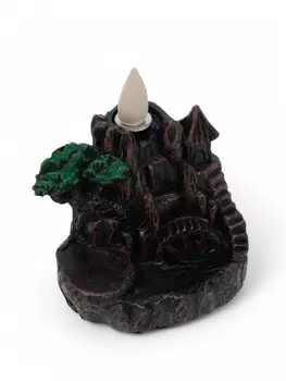 Подставка для благовоний TAKE IT EASY «Мельница в горах», набор благовоний конусы, стелющийся дым, 912 см