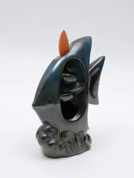 Подставка для благовоний TAKE IT EASY «Рыбка», набор благовоний конусы, стелющийся дым, 6.75.14.3см