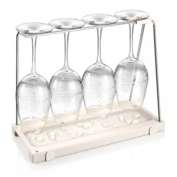 Подставка для бокалов с поддоном FlexiSPACE, настольная, 33x 14.8 см