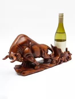 Подставка под бутылку TAKE IT EASY «Бык», полистоун под дерево, 491122 см