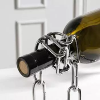 Подставка для бутылки Доляна «Цепь», 181220 см, хромированная