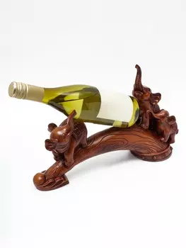 Подставка под бутылку TAKE IT EASY «Два слона», полистоун под дерево, 361025 см