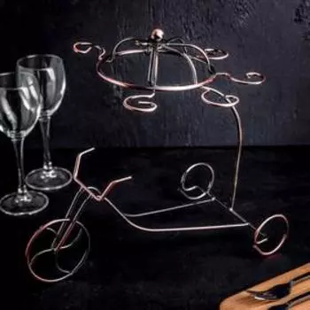 Подставка для бутылки с держателем для бокалов Доляна, 342430 см