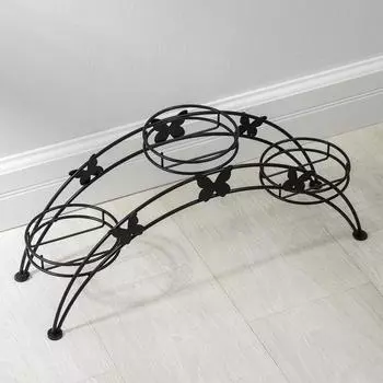 Подставка для цветов «Арка-3», d=12 см, цвет чёрный