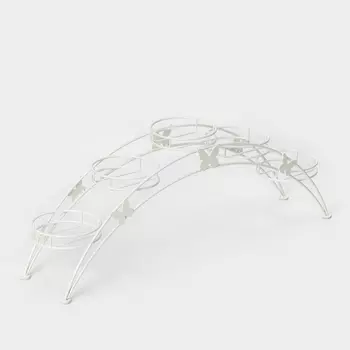 Подставка для цветов «Арка-5», d=12 см, цвет белый