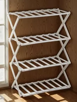 Подставка для цветов Greengo, 4 полки, 502568 см, напольная, бамбук, белая