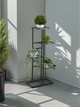 Подставка для цветов Greengo, 5 полок, 442295 см, напольная, металл, тёмно-серая