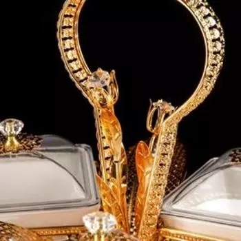 Подставка для десертов «Арка», 6 секций, 39×43 см, цвет металла золотой