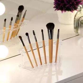 Подставка для кистей, 6 секций, 18 × 7 × 6 см, цвет прозрачный