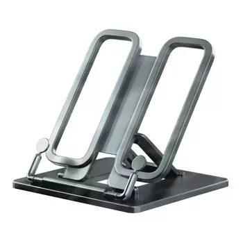 Подставка для книг пластик ErichKrause Base, Ice Metallic, серебряная