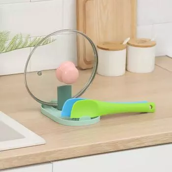 Подставка для крышки и кухонных принадлежностей, 18×11×2 cм, цвет МИКС