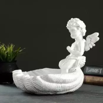Подставка конфетница "Ангел на раковине" 26х23см