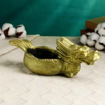 Подставка для мелочей "Дракон" золото, 11см