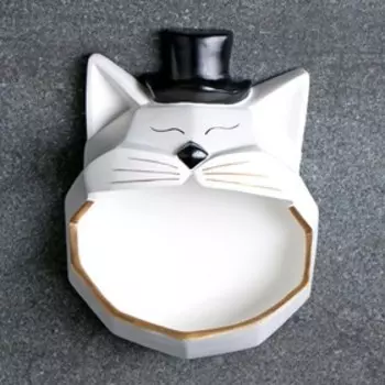 Подставка для мелочей "Котофей" подвесной, 22х17х10см, белый