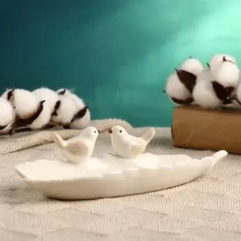 Декоративная подставка для мелочей TAKE IT EASY «Пташки», 2185см, белая