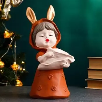 Подставка для мелочей "Пупсик зайка" 14х14х31см, 0,05 л, микс
