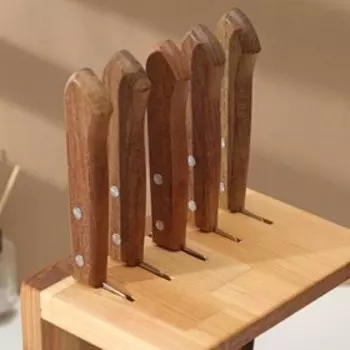 Подставка деревянная для ножей Adelica , берёза, 181330 см