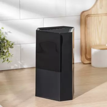Подставка для ножей с наполнителем Blackie, 22,5×14 см, треугольная, цвет чёрный
